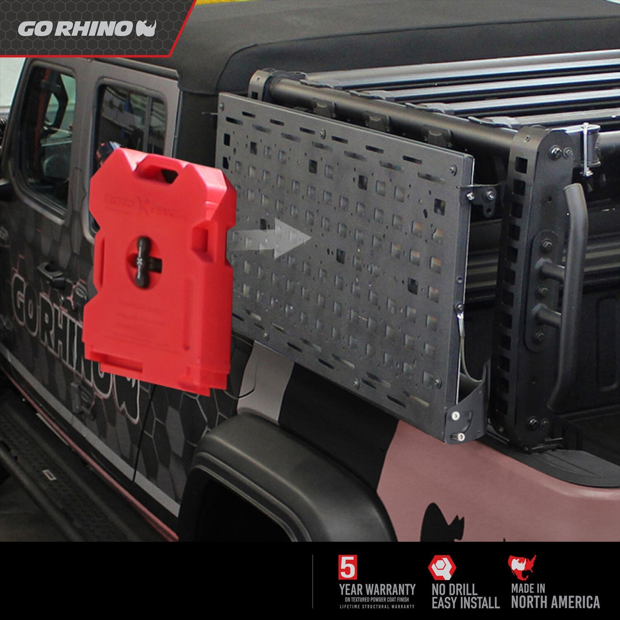 Go Rhino 5950110T - XRS Accessory Gear Table - Midsize Truck - Textured Black