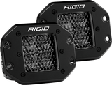 RIGID - D-Series PRO Spot Diffused Midnight Flush Mounts Pair - 212513BLK