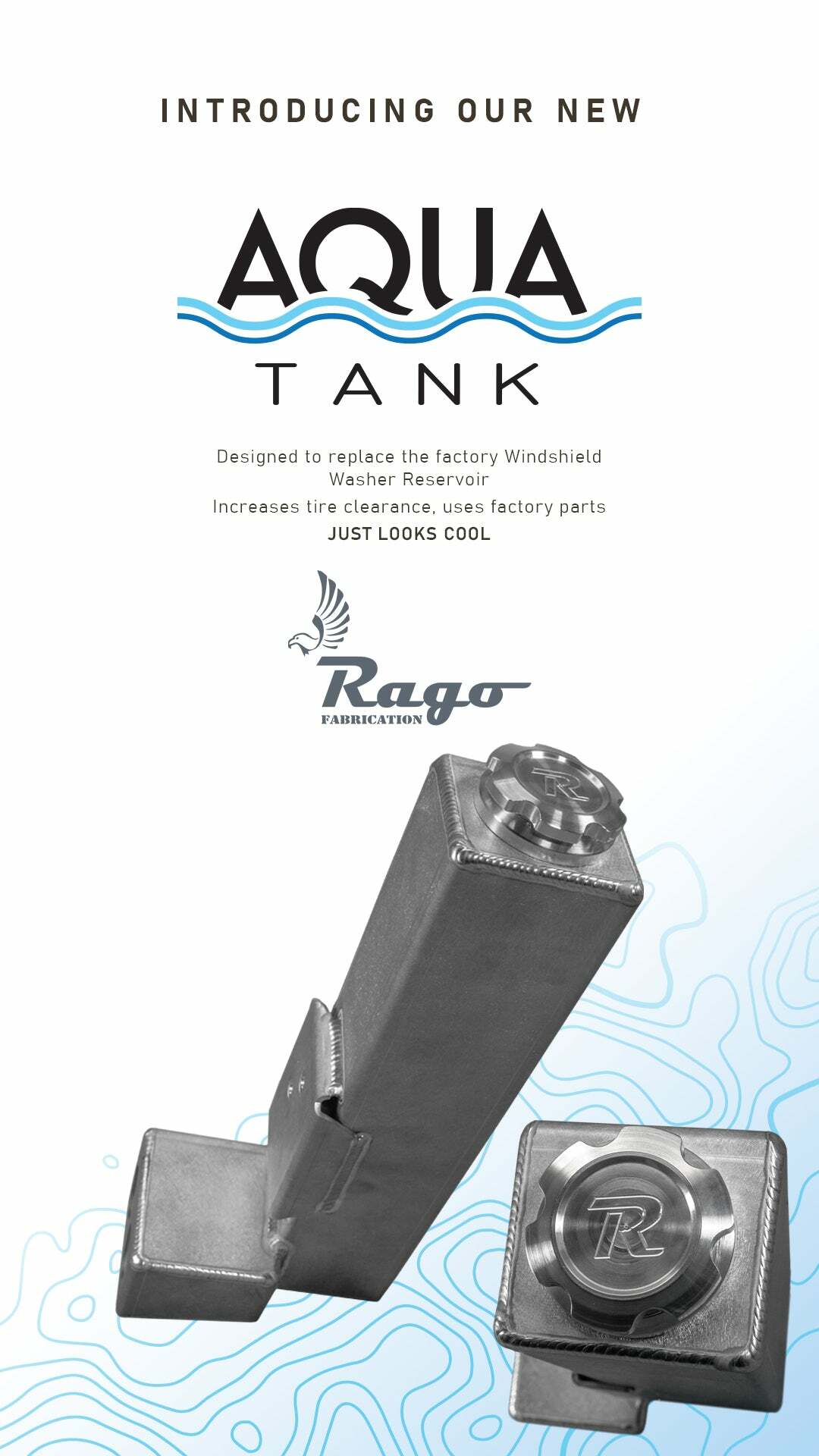 Rago Fabrication - The Aqua Tank - 5th Gen 4Runner Washer Fluid Reservoir Replacement - R1622T4RWB
