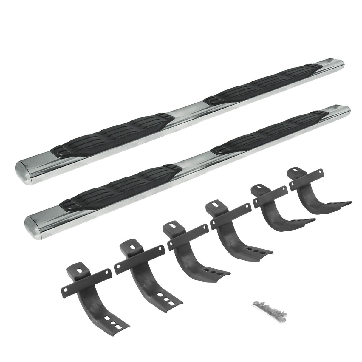 Go Rhino 105412973PS 5" 1000 Series Side Steps with Mounting Brackets Kit
