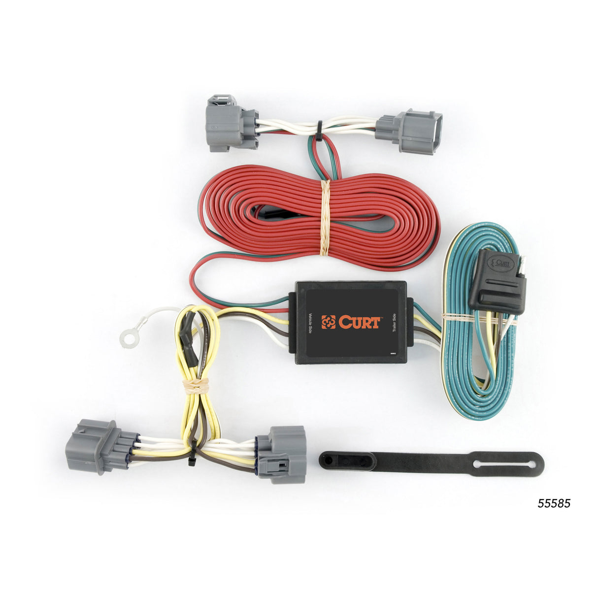 Curt - Custom Wiring Harness, 4-Way Flat Output, Select Honda Ridgeline - 55585
