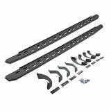 Go Rhino 69643687ST - RB30 Slim Line Running Boards with Mounting Bracket Kit - Protective Bedliner Coating