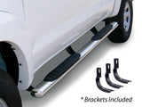 Go Rhino 684435187PS - 4" OE Xtreme SideSteps With Mounting Bracket Kit - Polished Stainless Steel