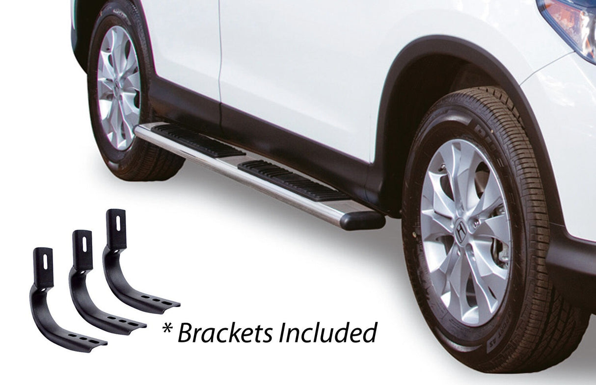 Go Rhino 685423971PS - 5" OE Xtreme Low Profile SideSteps With Mounting Bracket Kit - Polished Stainless Steel
