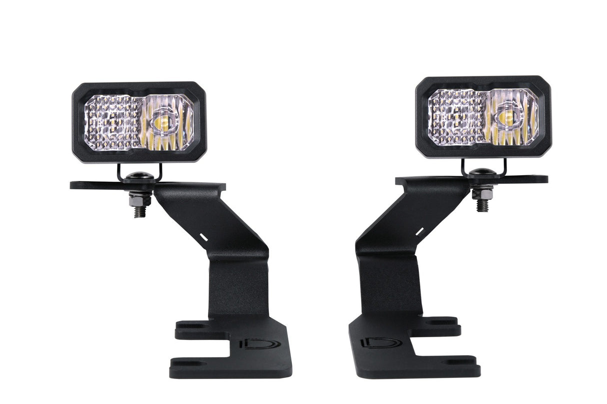 Diode Dynamics DD6652 Allows you to mount two Stage Series 2" LED Pods above the hood.