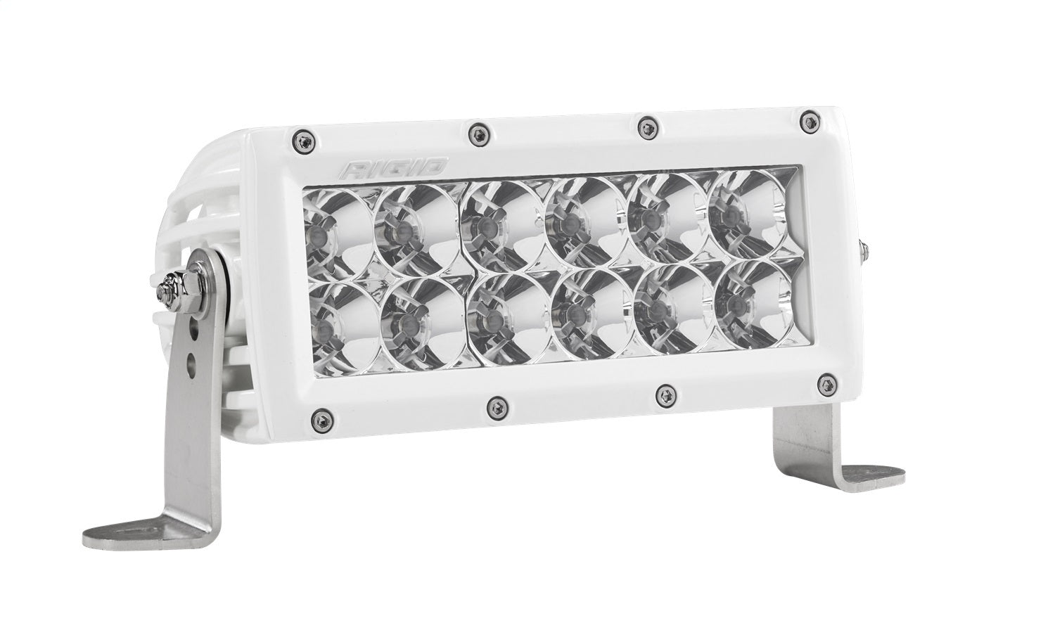 RIGID E-Series PRO LED Light, Flood Optic, 6 Inch, White Housing