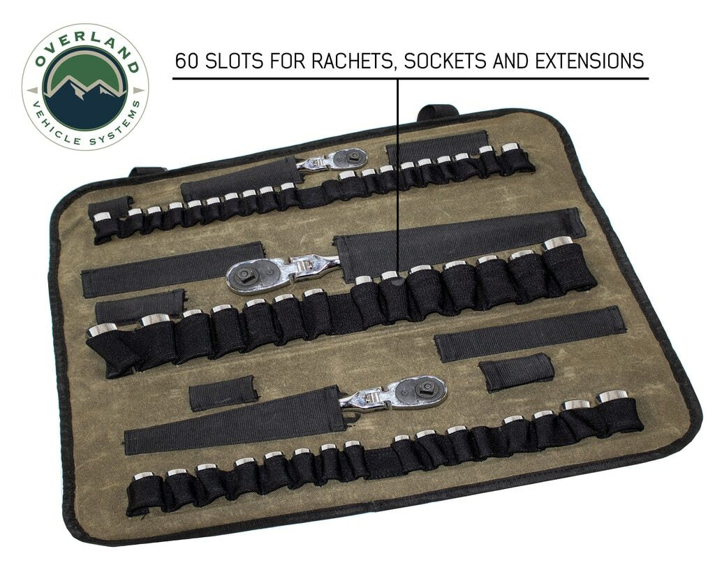 Overland Vehicle Systems - Rolled Socket Organizer Storage Bag - #16 Waxed Canvas - 21089941