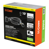 Curt - 10' Custom Wiring Extension Harness (Adds 7-Way RV Blade to Truck Bed, Packaged) - 57010