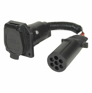 Husky Towing - 15253 7 Pole Round To 7 RV Blade Flexible Wire With Protective Convoluted Wire Tubing