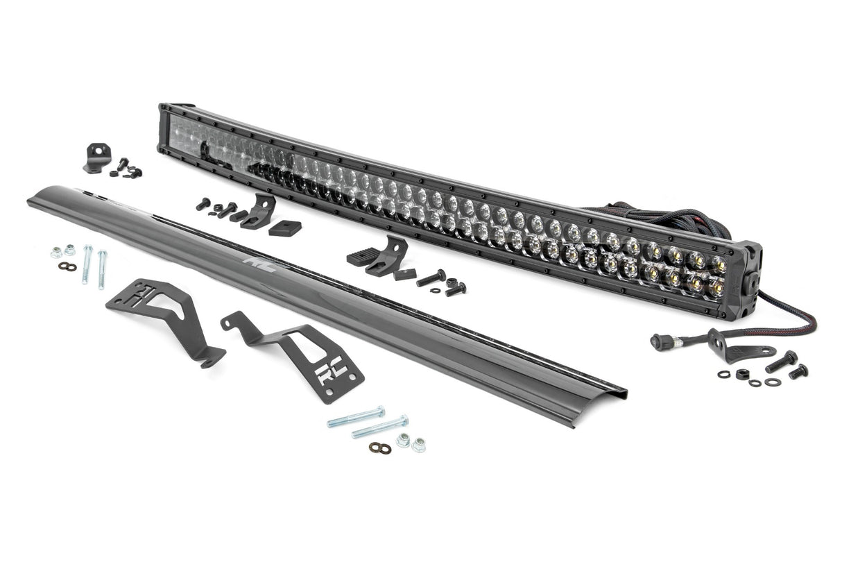 Rough Country - LED Light - Front Mount - 40" Black Dual Row - White DRL - Can-Am Commander 1000 Maverick - 97037