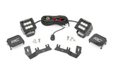 Rough Country - LED Ditch Light Kit - 2in Black Pair - Flood - Chevy GMC 1500 (14-18) - 71053