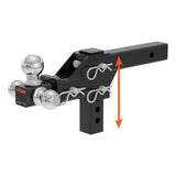 Curt - Adjustable Tri-Ball Mount (2" Shank, 1-7/8", 2" & 2-5/16" Balls) - 45799