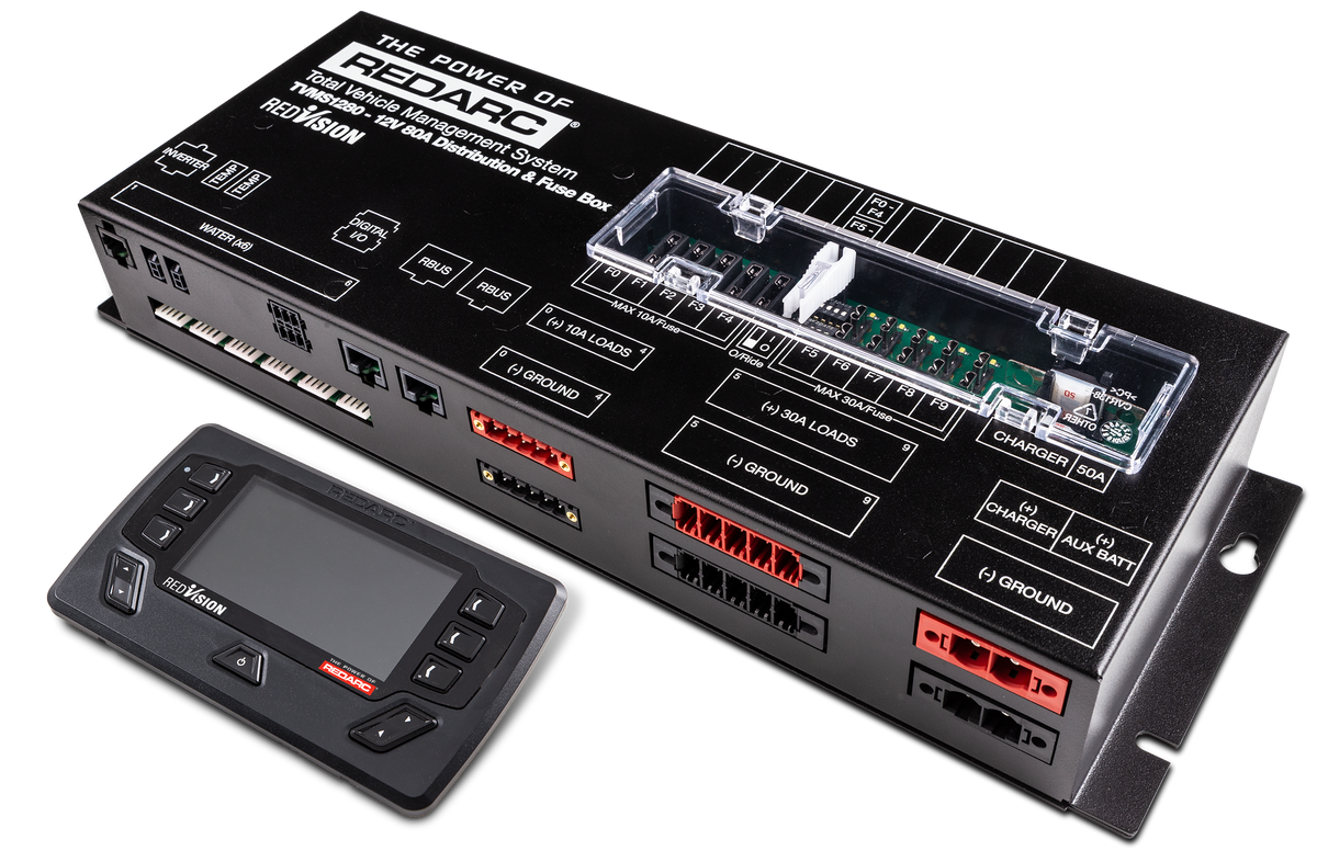 Redarc - Redarc Tvms1280-Na Redvision Distribution Module & Display - TVMS1280-NA