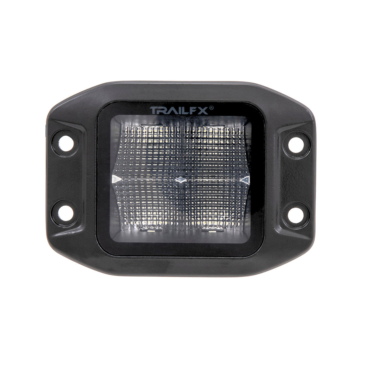 TrailFx - 3" LED Cube Flush Mount Light- Black Edition Single (2X2FMBKF1)