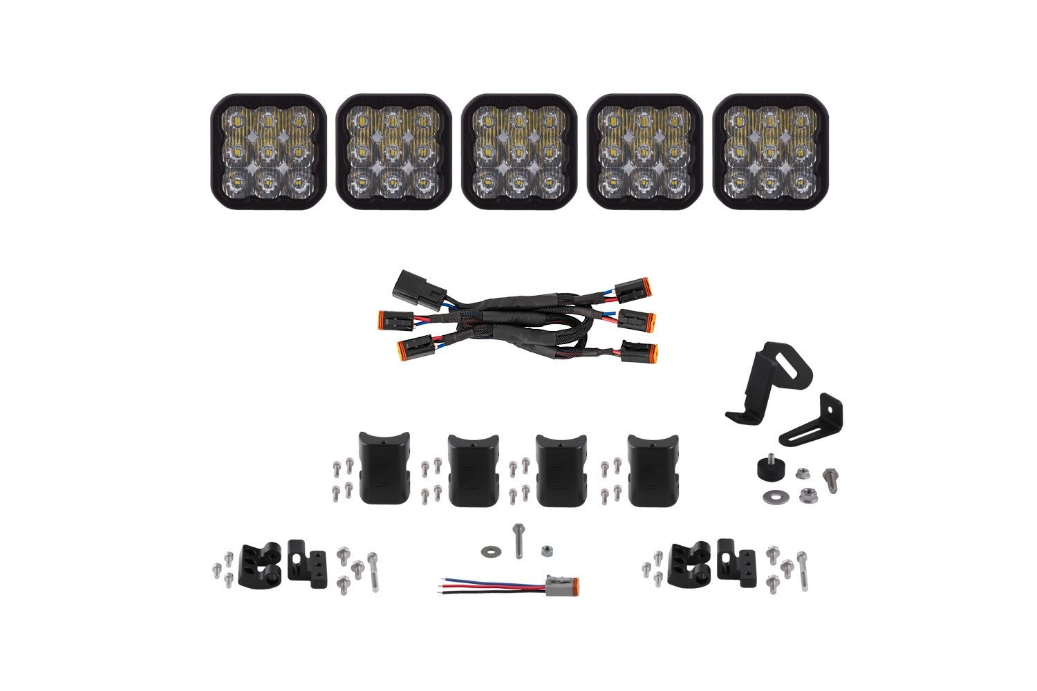 Diode Dynamics - SS5 Pro Universal CrossLink 5-Pod Lightbar White Driving - DD7254