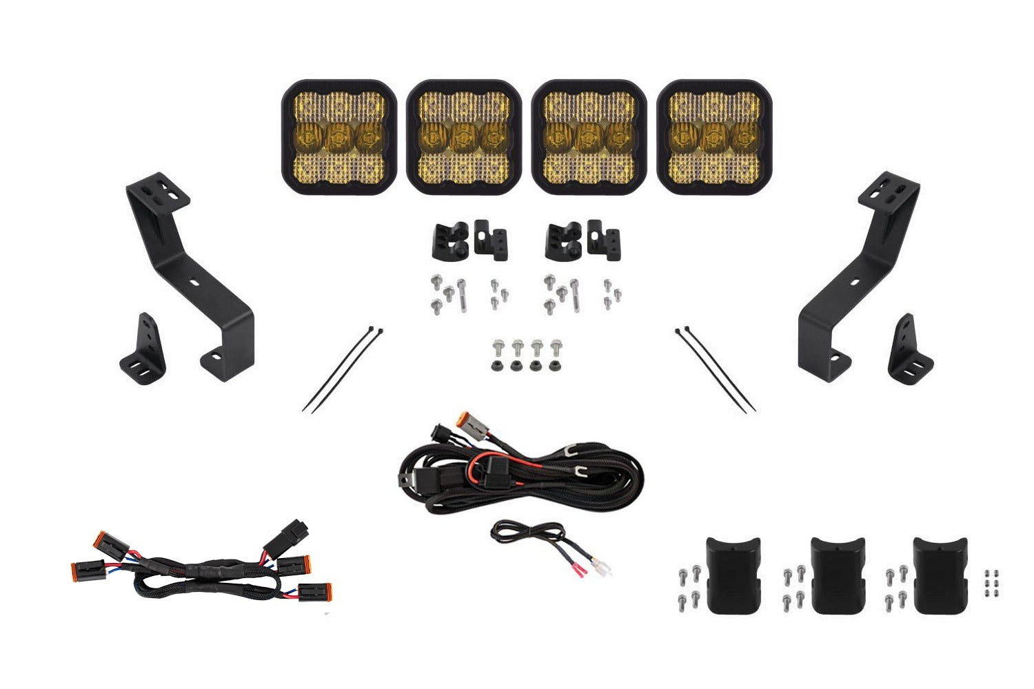 Diode Dynamics - SS5 Grille CrossLink Lightbar Kit for 2019+ Ram, Pro Yellow Combo - DD7611