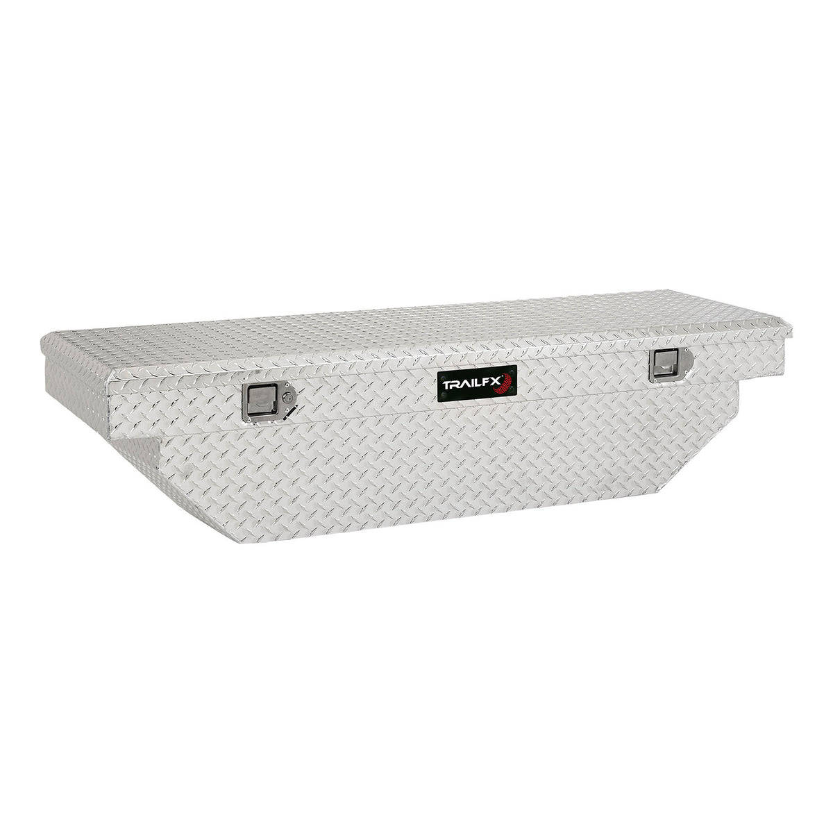 TrailFx - 60 Inch Aluminum Single Lid Angled Crossover Toolbox- Brite (110601)