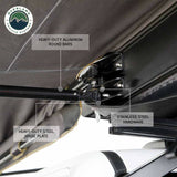 Overland Vehicle Systems - HD Nomadic 180 LTE - Awning, Grey Body, Green Trim and Black Travel Cover - 19609917