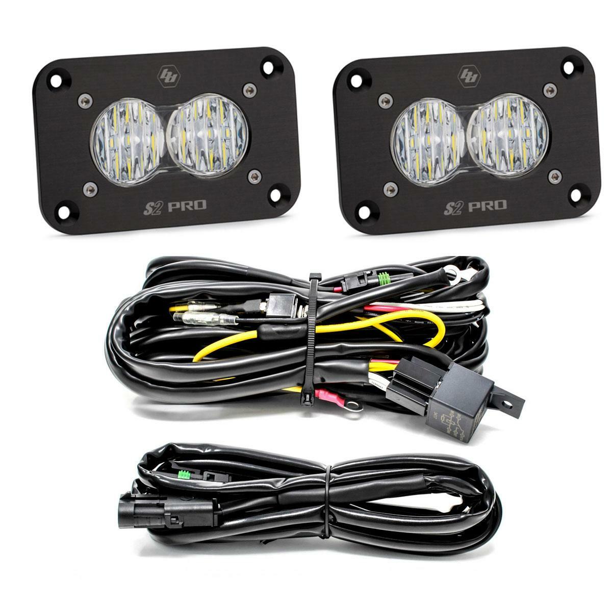 Baja Designs - 481005 - S2 Pro Black Flush Mount LED Auxiliary Light Pod