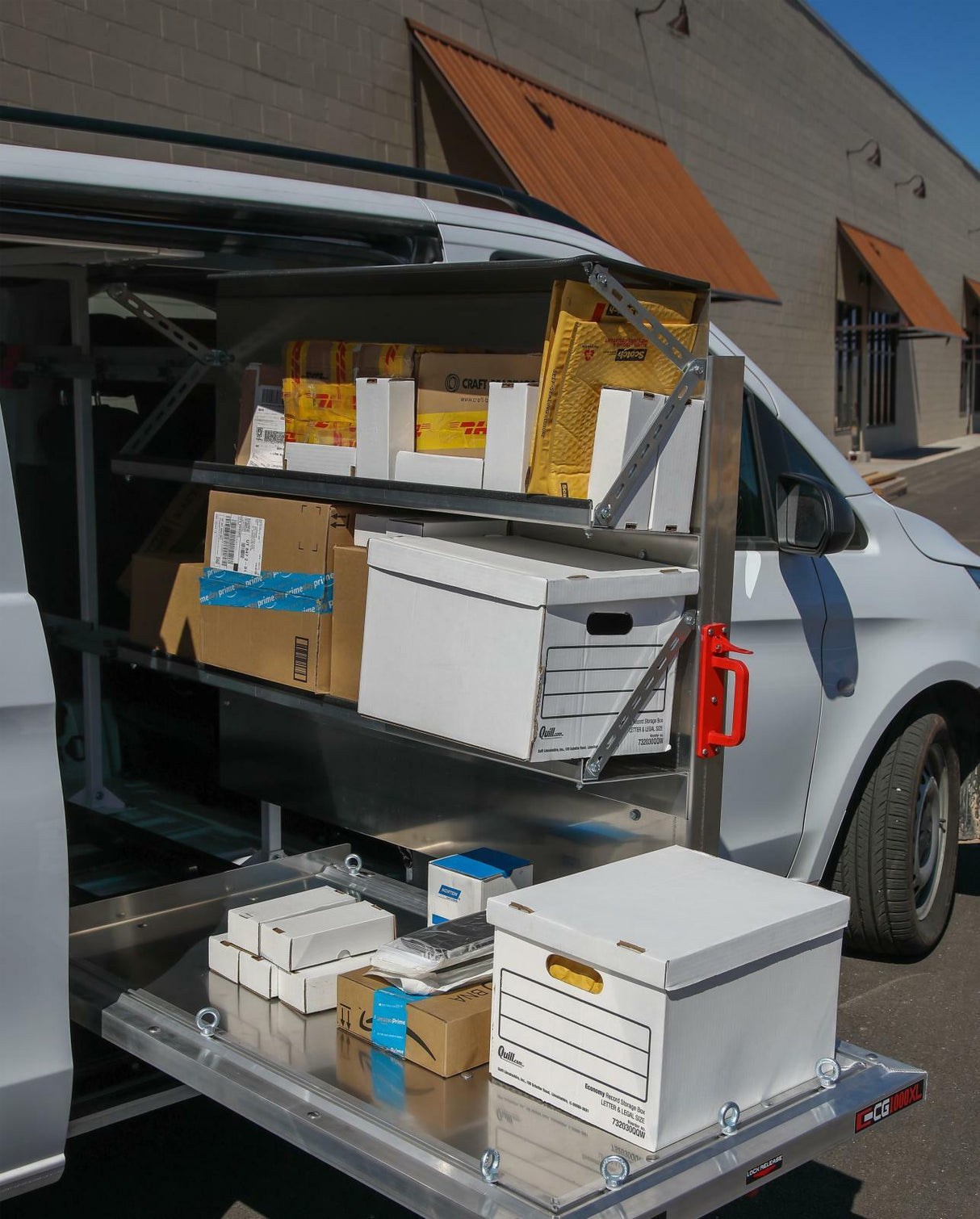 Decked - CargoGlide No Drill Bracket Kit for Toyota Tacoma (2016-2023) - 5' bed length - C0093-DCGND-BLK