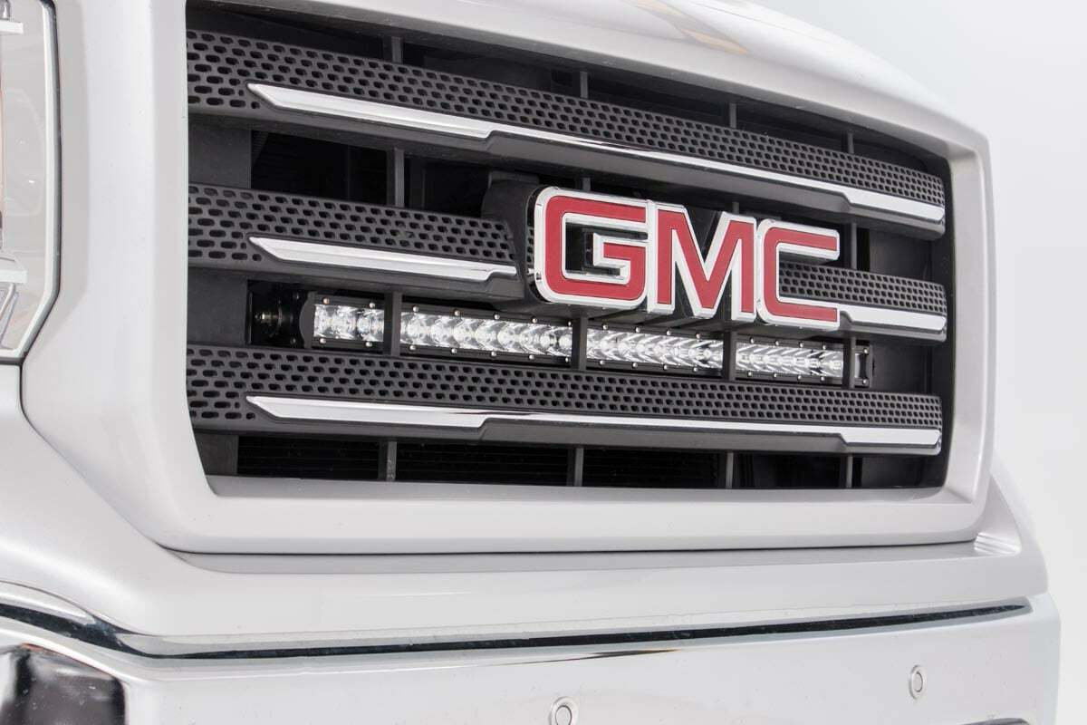 Rough Country - LED Light Kit - Behind Grille Mount - 30" Chrome Single Row - Chevy GMC 1500 (14-18) - 70625
