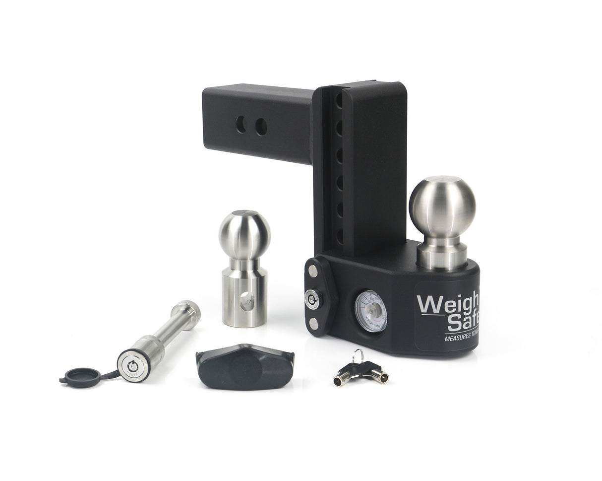 Weigh Safe - Steel Weigh Safe - 6" Drop Hitch with 2.5" Shank Keyed Alike WS05 Included