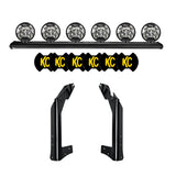 KC HiLITES 50in KC Xross Bar - Overhead - SlimLite LED - 6-Light System - 300W Spot Beam - 07-18 Jeep JK