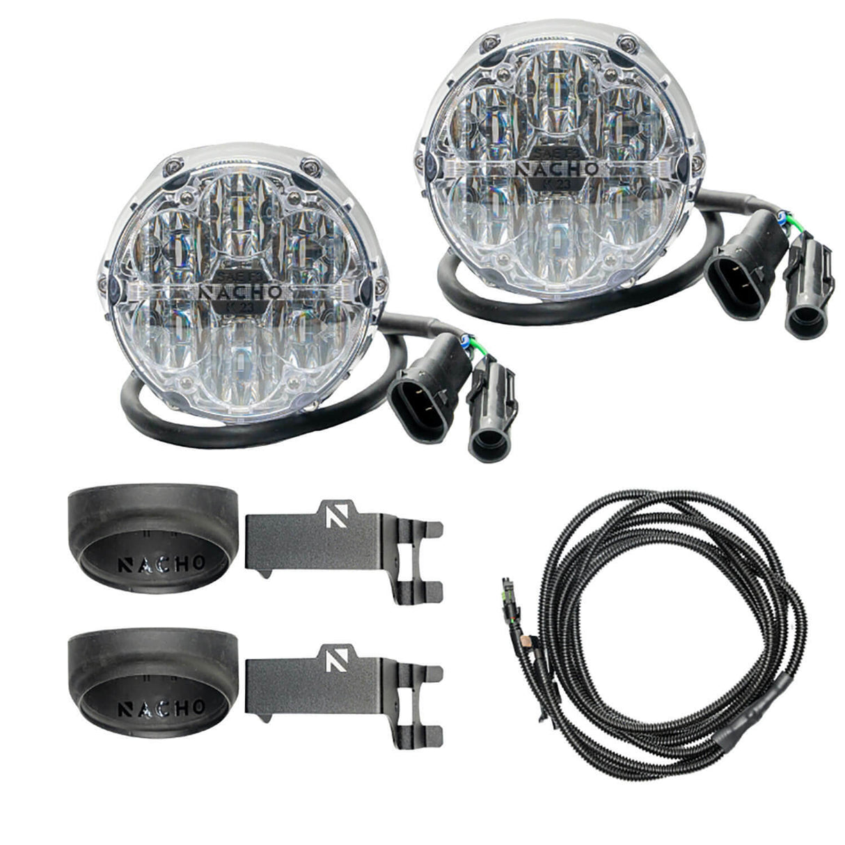 ARB V3TO1KWSO NACHO SAE Only White Plug N Play Fog Light Kit