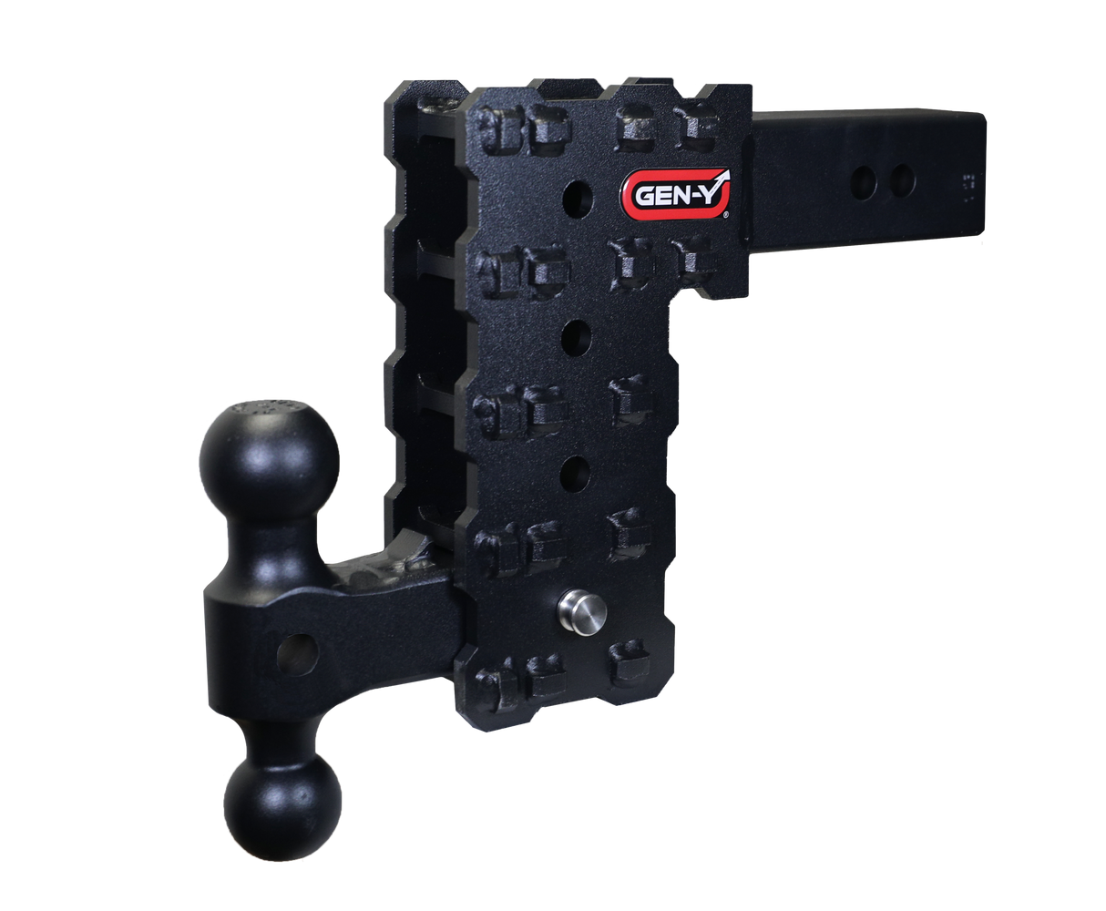 GEN-Y Hitch GH-2414X PHANTOM-X 2.5" Solid Shank 7.5" Drop 1.6K TW 16K Hitch & GH-051 Dual-Ball Mount