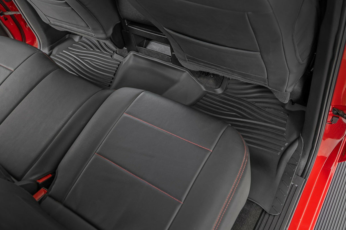Rough Country - Flex-Fit Floor Mats - FR & RR - FR Bucket - Crew - Chevy/GMC 1500/2500HD/3500HD (14-18) - FF-21413