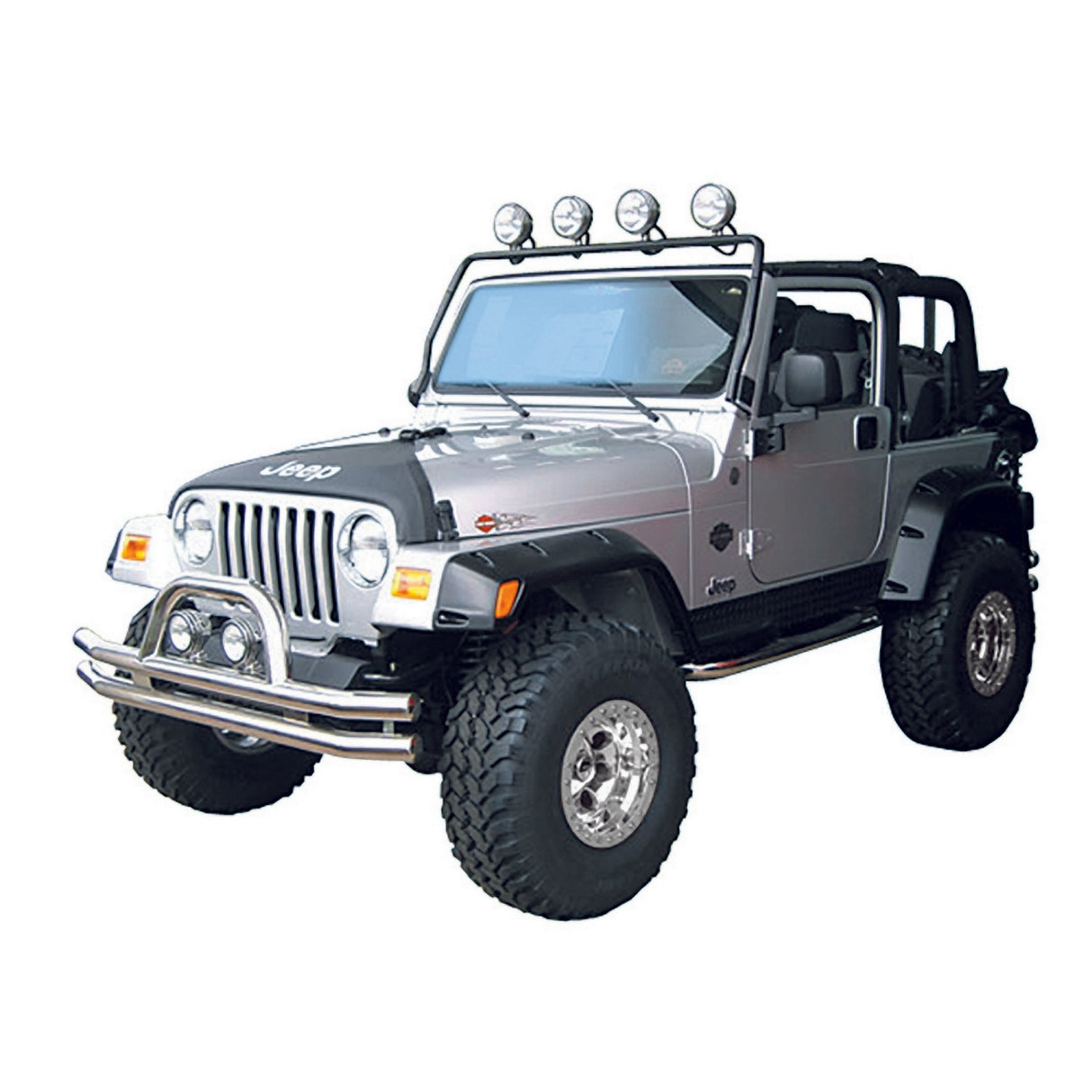 Rugged Ridge - Full Frame Light Bar, Black; 97-06 Jeep Wrangler TJ - 11232.01
