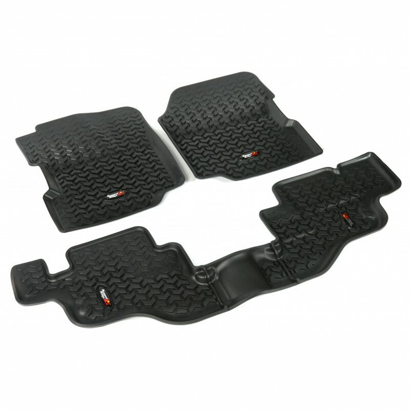 Rugged Ridge - Floor Liners, Kit, Black; 76-95 Jeep CJ/Wrangler YJ - 12987.09