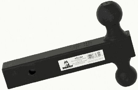 Husky Towing - 31354 Fits 2" Recvr Welded 2" Ball & 2-5/16" Ball 5K Gross Wt 8" Solid Shank Steel Blk