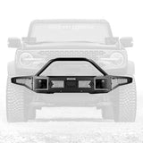 Go Rhino 331401T - Rockline Winch-Ready Front Full Width Bumper With Overrider For Ford Bronco - Textured Black