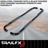 TrailFx - 3" Round Step Bar For Jeep Wrangler JK- Black (1160631073)