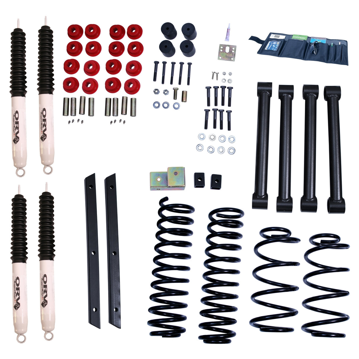 2 Inch Lift Kit with Shocks; 03-06 Jeep Wrangler TJ