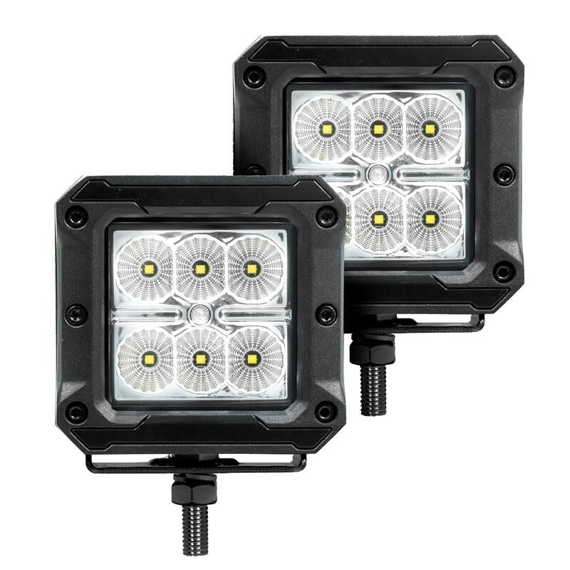 Go Rhino 55882LT -  RC2 LR Bull Bar with Mounting Brackets & Two 3" Cube Lights - Textured Black