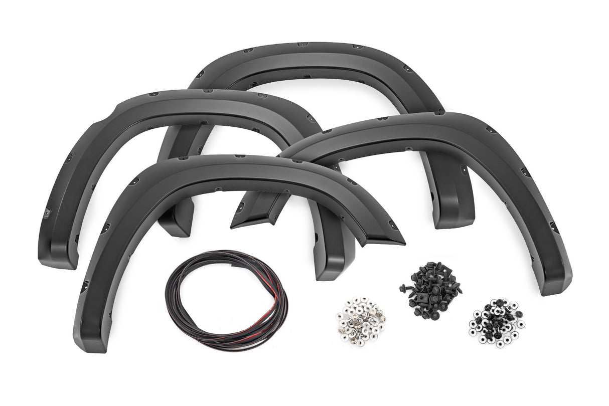 Rough Country - Pocket Fender Flares - PRV Delmonico Red - Ram 1500 2WD/4WD (2019-2024) - F-D10914A-PRV