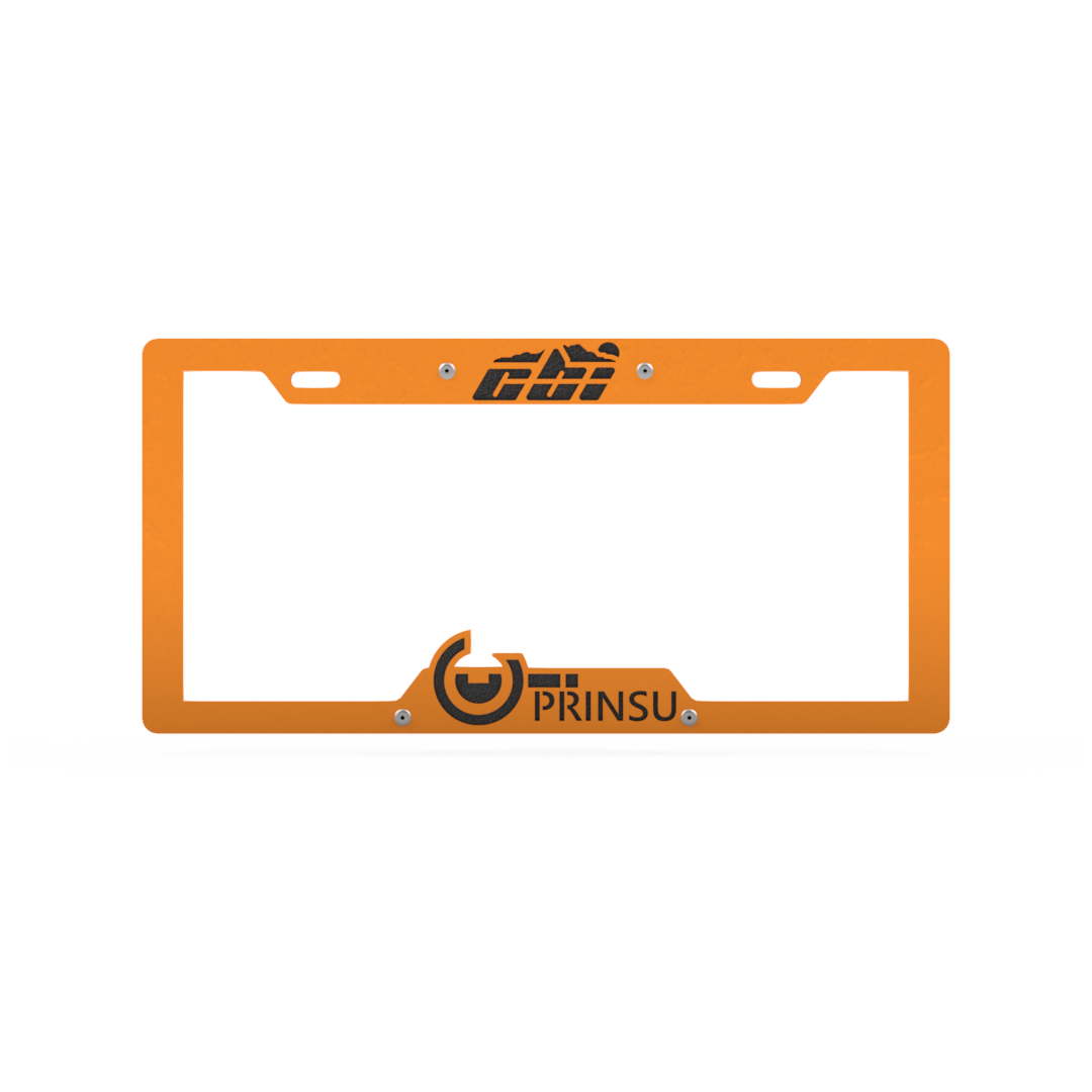 Prinsu - License Plate Cover - Orange/Black - 600-000-000-149
