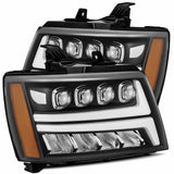AlphaRex 880288 LED Projector Headlights Plank Style Design Black
