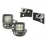 Rugged Ridge - Rugged Ridge 11027.10 Light Kit, Windshield Mounted, Square, Black; 07-18 Wrangler JK - 11027.10