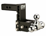 B&W Trailer Hitches - TS10048B 8" Blk Tow & Stow, Tri-Ball-Boxed