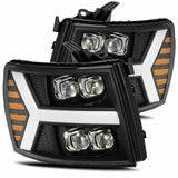 AlphaRex 880209 LED Projector Headlights Plank Style Design Black