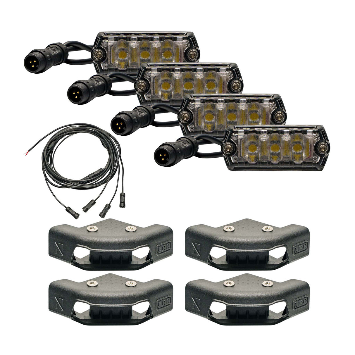 ARB V5AR2 NANO ARB BASE Rack 4 Cap Light Kit