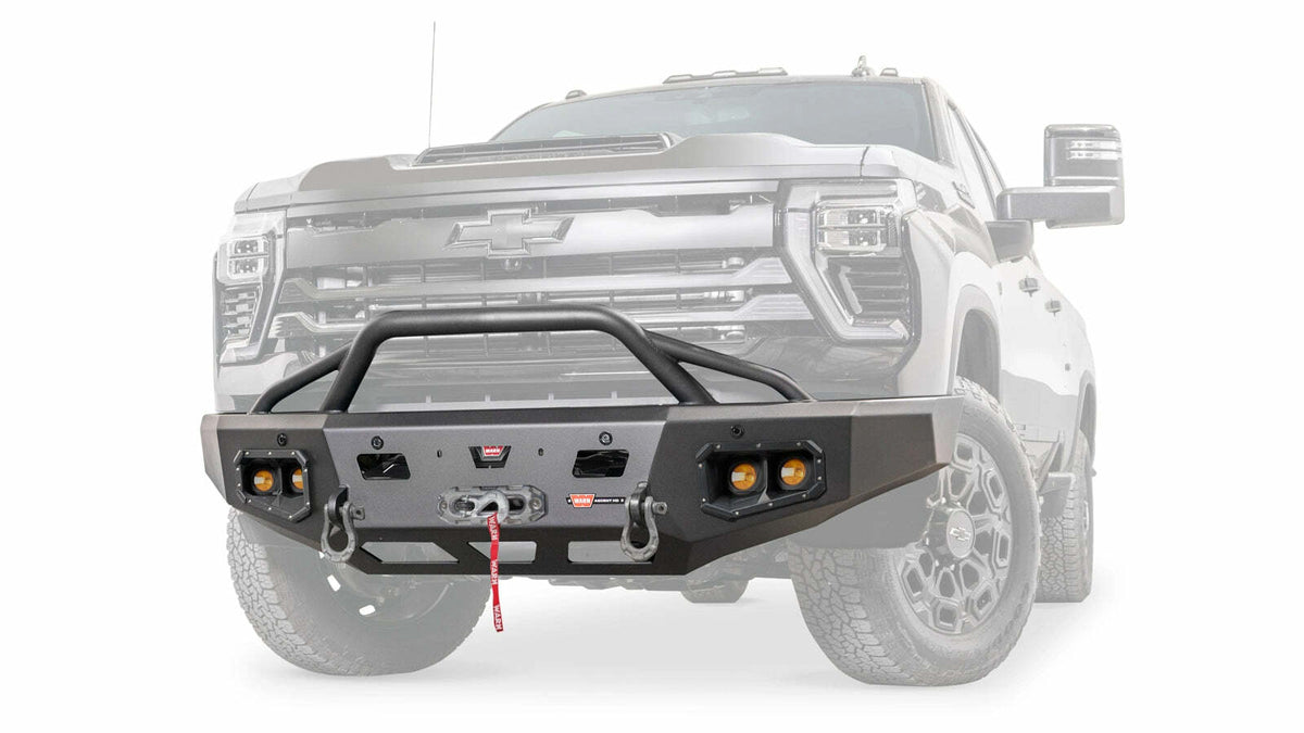 Warn - Ascent HD Front Bumper with Prerunner Grille Guard for 2024-2026 Chevrolet Silverado 2500/3500 HD - 110914