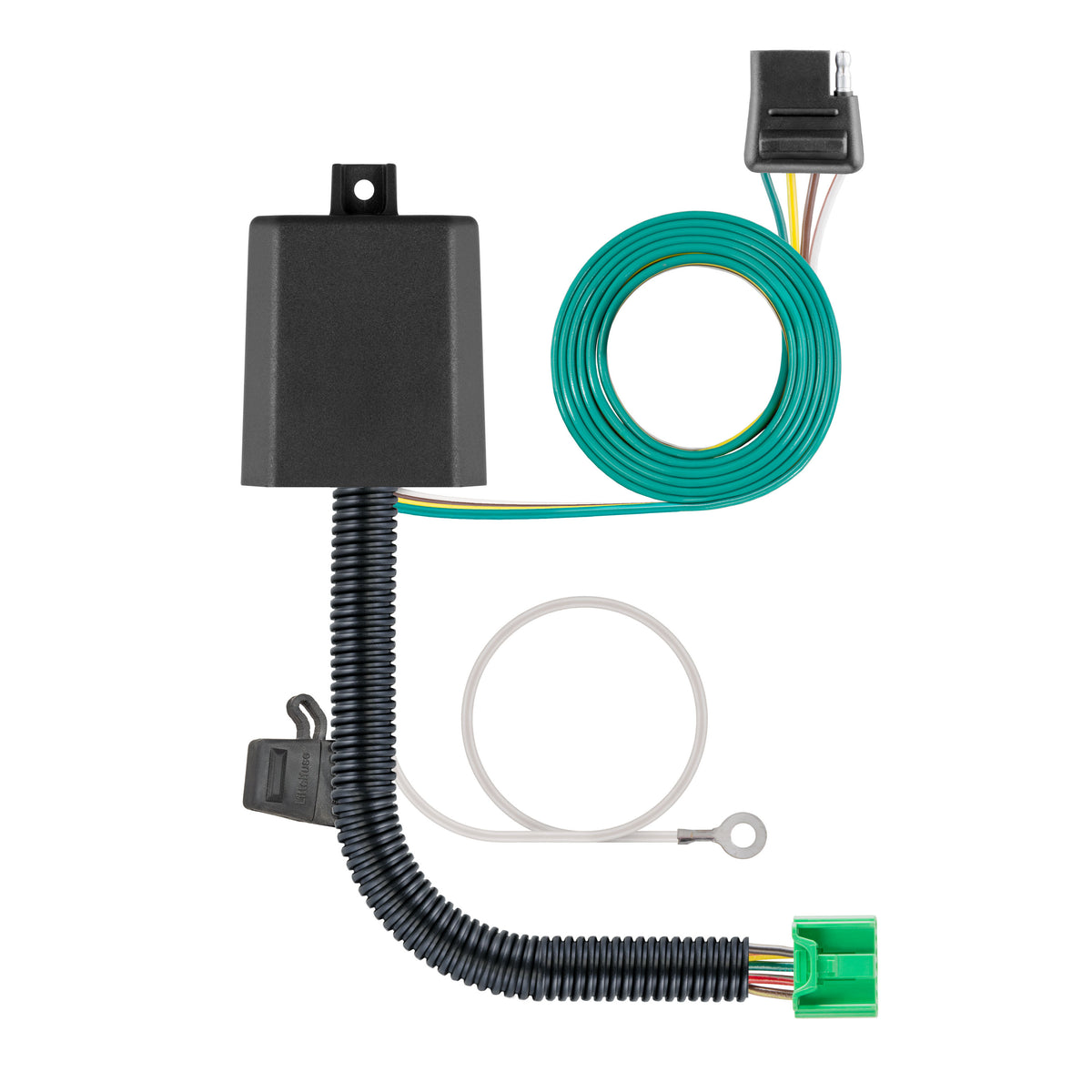 Curt - 56519 Custom Wiring Harness, 4-Way Flat Output, Select Honda Pilot