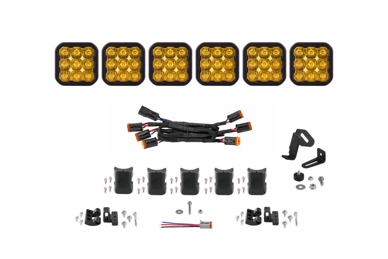 Diode Dynamics - SS5 Sport Universal CrossLink 6-Pod Lightbar Yellow Driving - DD7211