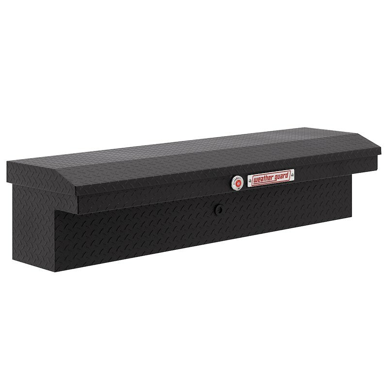 Weather Guard - Model 178-52-04 56in Low Profile Lo-Side Box, Aluminum, Textured Matte Black, 4.0 cu ft - 178-52-04