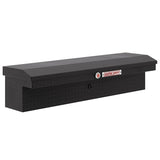 Weather Guard - Model 178-52-04 56in Low Profile Lo-Side Box, Aluminum, Textured Matte Black, 4.0 cu ft - 178-52-04