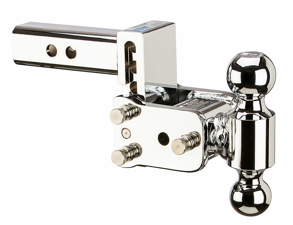 B&W Trailer Hitches - TS10033C B&W Tow And Stow Dual Ball 2" Adj Ball Mount 3" Drop/3-1/2" Rise, Chrome